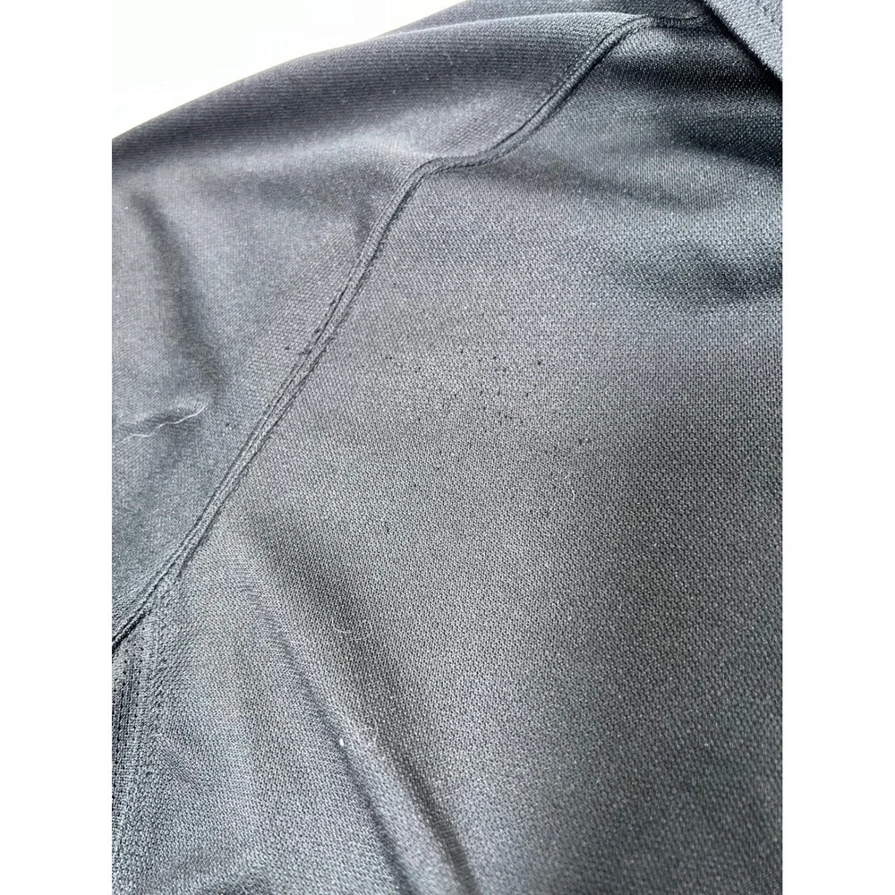 Zero Foxtrot Polo Shirt Men XL Black Skull Spade Logo Performance Tactical Short